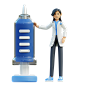 female doctor carrying an injection