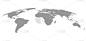 世界地图孤立在白色背景灰色。矢量图