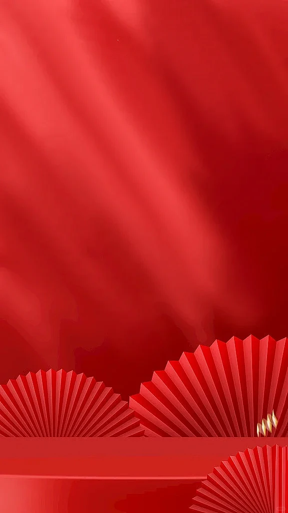 新年红色氛围感底图|春节素材|空白背景图