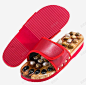 红色拖鞋高清素材 产品实物 女鞋 拖鞋 按摩 玉石 红色 免抠png 设计图片 免费下载