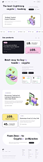 Crypto trading home page by Taras Migulko on Dribbble