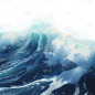 特效通用蓝色水面浪花元素素材