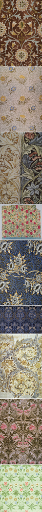 威廉·莫里斯William Morris （1834 – 1896）的壁纸作品中的万紫千红 ​