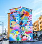 Bosque Del Mar mural by Zosen & Mina Hamada in Veracruz, Mexico | StreetArtNews : Some weeks ago together with the japanese artist Mina Hamada, Zosen had the opportunity to be the first artists to participate in a social project in El Morro Boca del R