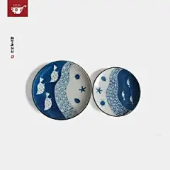 lototo陶瓷餐具餐盘创意菜盘日式手绘碟子盘子饭盘西餐盘平盘圆盘