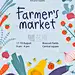 农贸市场菜架边框海报设计。新鲜的本地蔬菜在时尚传单。