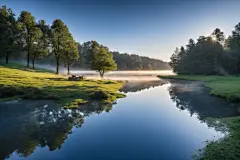 晨曦日出大自然景观摄影图