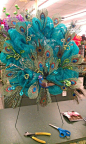Peacock deco mesh wreath