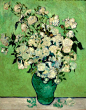 ❀ Blooming Brushwork ❀ - garden and still life flower paintings - Vincent van Gogh, roses, 1890.