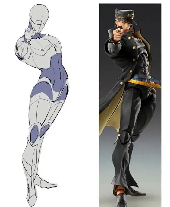 This may contain: two different views of an action figure-花瓣网
