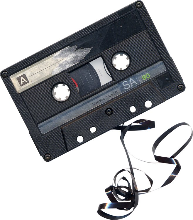 Chewed Cassette Tape...