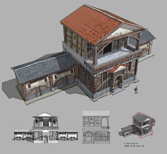 A柠檬不萌采集到建筑速写