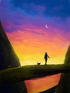 16 张唯美梦幻的景观插画！
