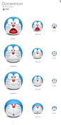 #花瓣爱创意#doraemon icon设计，瞬间心情被治愈！by ~sun