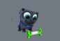 卡通 可爱京巴犬【带表情绑定动画】哈巴狗  pug  dog  卡通小奶狗  卡通小狗 