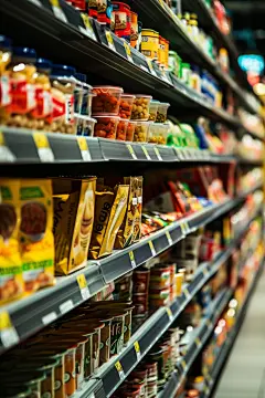 超市物品陈列场景图片