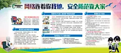 扁平风网络安全展板设计