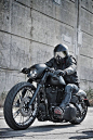 Harley Street Bob biker: