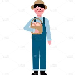 高质量人物插画-可爱扁平-农业