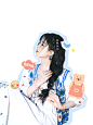 鞠婧祎处理立绘，使用注明池予鱼