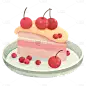 卡通甜品插画主题元素