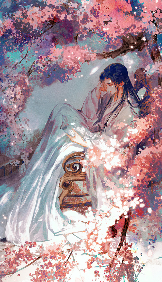 摸鱼_隔壁画画de老张__插画师作品_涂...