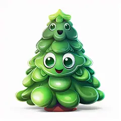 圣诞树礼物盒立体圣诞树素材图片