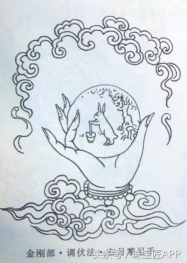珍藏线稿图解：50种最常见的玉雕佛像手势...