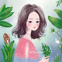 【立春】二十四节气立春时尚插画人物手绘少女插画 | RMianMian - 原创作品 - 涂鸦王国插画