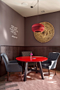 БорщBurger Bar: Interior : An owner of a successful restaurant chain in Ukraine has addressed LAWEN team to develop interior design, visual identity, and concept for a new café in their business – БорщBurger. 