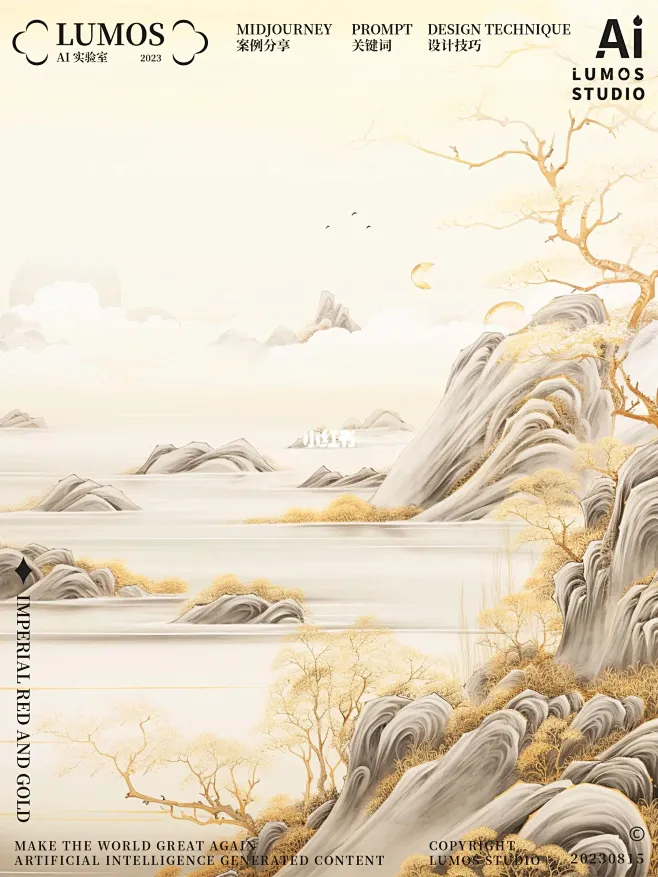 Midjourney | 新中式—鎏金岁月图片_中式/文化感背景图片素材-花瓣网