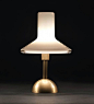 Olly Large Polished Brass and Yellow Milky Glass Table Lamp, Tato Italia 7