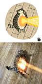 #超有趣的猫咪版漫画# 都好可爱啊，awsl！！