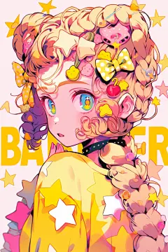 清新黄色活力扁平风多巴胺女孩穿搭人物插画