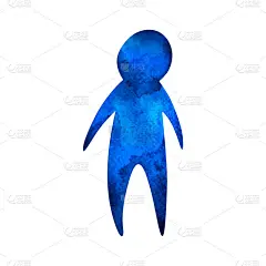 人体站立姿势抽象人体艺术水彩画手绘插画设计