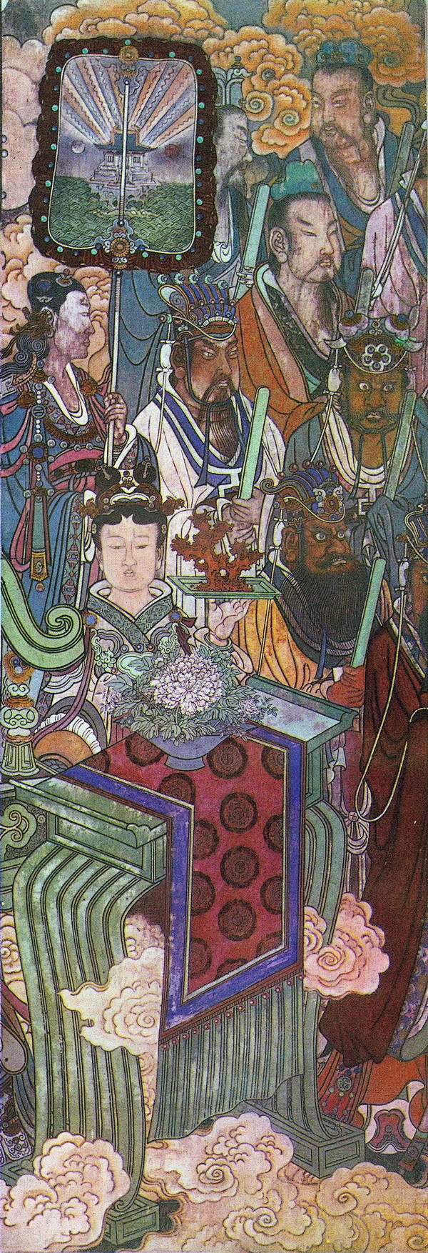 18:48:30朝元图    元代敦煌永乐宫三清殿壁画古画空山樱落同采自360