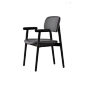 Nimo意大利设计师实木椅子侘寂风餐椅mild chair白蜡木榫卯书桌椅-淘宝网