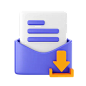 Mail Download  3D Icon