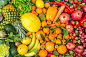 Colored Fruits and vegetables background by fabio formaggio on 500px