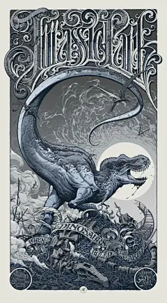 【插图设计】Aaron Horkey的插画风格真的属于独特且少见的，深沉的基调，华丽而又精致的细节处理，都在潜意识里给人带来一种神秘危险的信号。每一幅画都如同一个梦幻隐秘的世界，在冥冥之中牵引着你踏入这奇幻的殿堂。