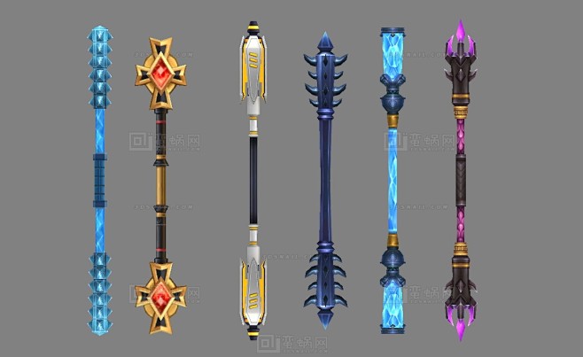 棍棒武器模型合集 - 武器模型 蛮蜗网