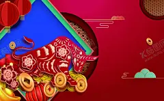 新春 【酷图网】喜庆新年,剪纸风,牛年背景,大气红色,年年有鱼,新年海报,在一起,2021牛年,喜迎元旦海报,初四接灶神,初二回娘家,初一拜大年,牛年大吉,欢天喜地,过大年,中国风,金牛贺岁,2021新年,挂历海报,除夕,新春,春节