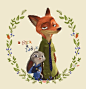 zootopia 疯狂动物城～
狐兔cp 狐尼克＆兔朱迪
兔子 狐狸