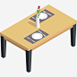 卡通餐桌高清素材 png图形 png装饰 花瓶 装饰 餐具 餐桌 免抠png 设计图片 免费下载