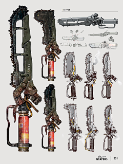 两声花—69采集到绘画参考，武器