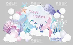 海洋美陈  - 源文件下载【酷图网】美陈,海洋,海底世界,鱼,梦幻,