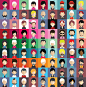 Set of 1.000 Avatars : Set of avatars