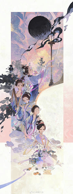 花知意采集到出色上色构图等