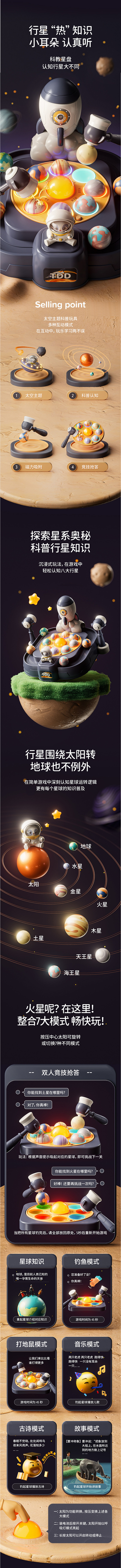 科教星盘儿童玩具详情页