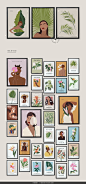 100款现代简约时尚女性剪影热带植物装饰挂画海报图案设计素材